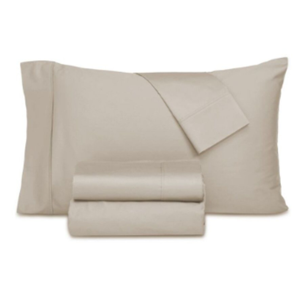 Everyday Home by Trident 100% Organic 300 TC Cotton Sheet Set - King - Sand